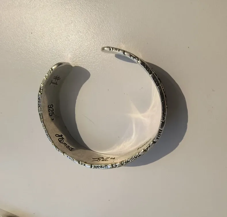 925 Sterling Silver Cuff Bracelet (Unisex) image indicator(3)