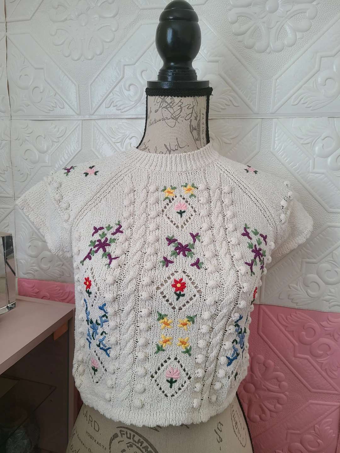 Zara Embroidered Knit Top