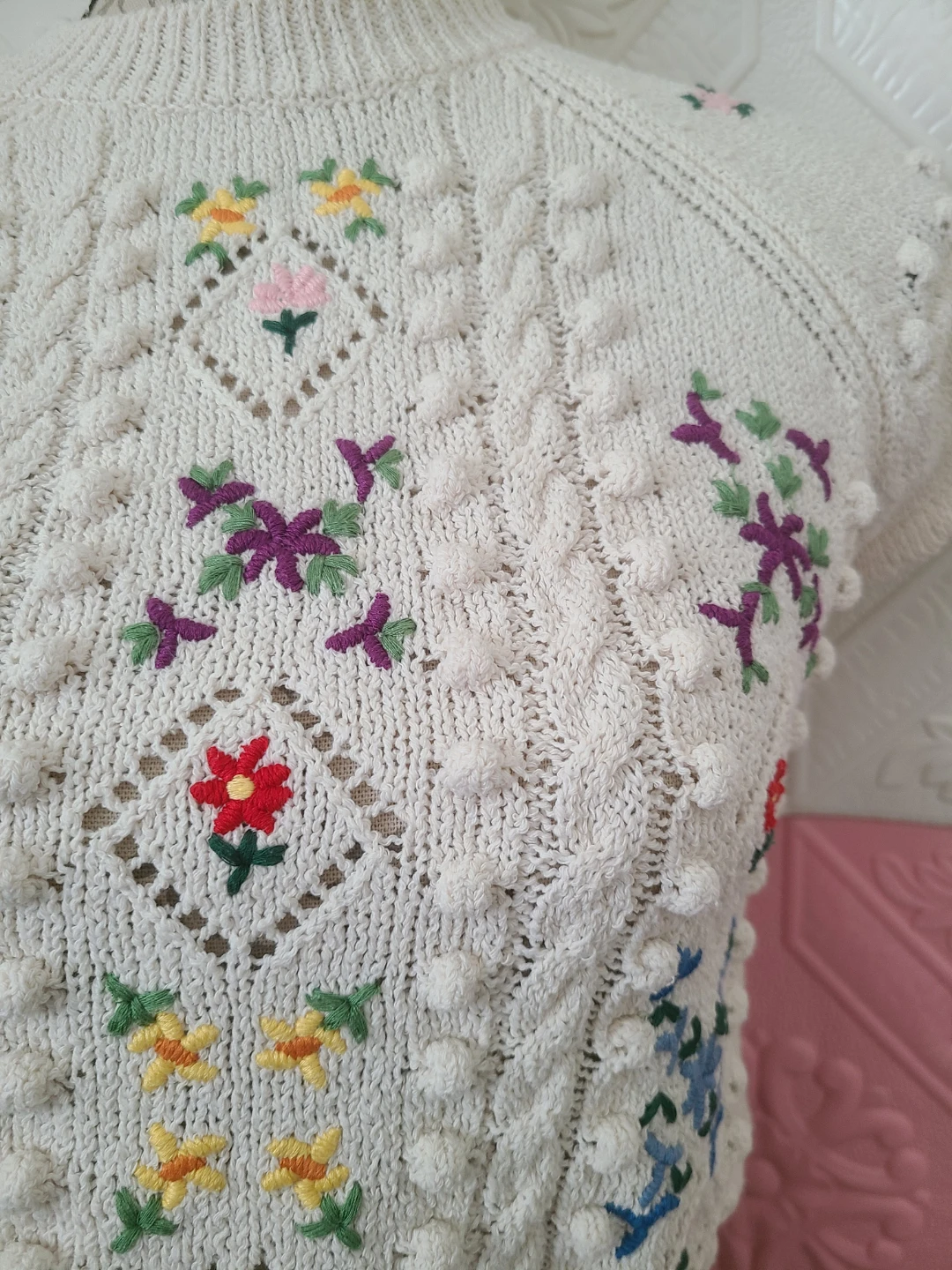 Zara Embroidered Knit Top - photo 2