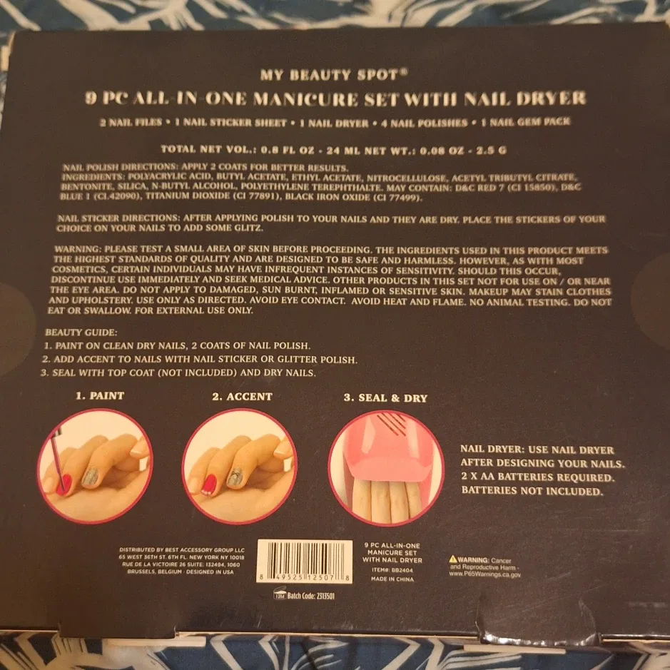 My Beauty Spot Manicure Set with Nail Dryer image indicator(4)