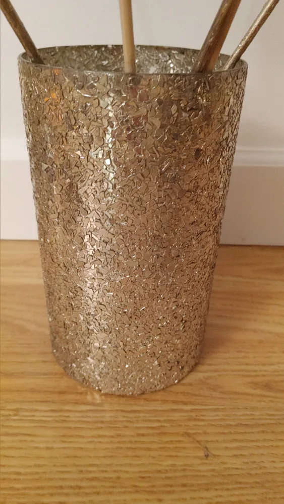 Decorative Glass Gold Vase image indicator(6)