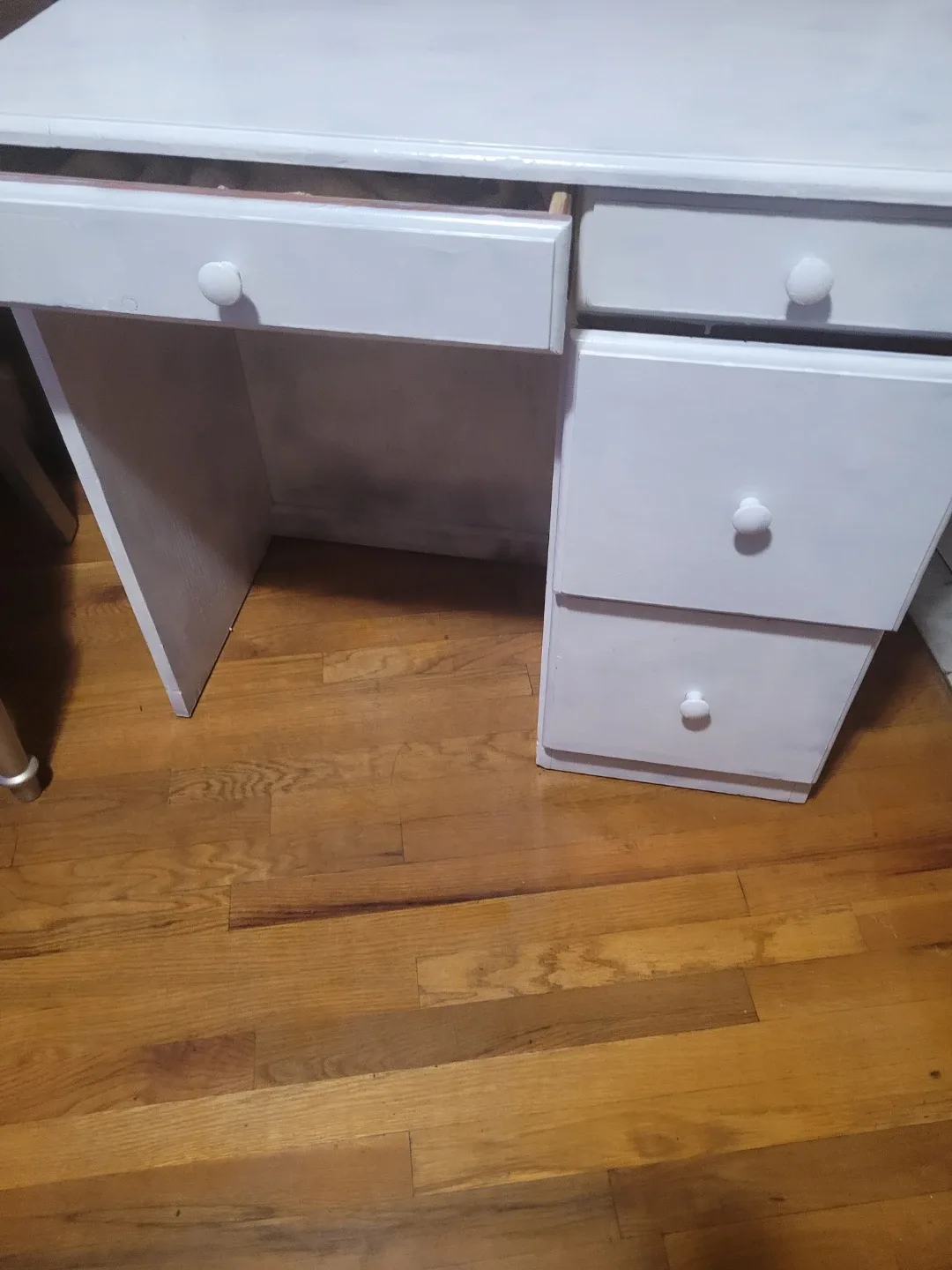White Painted Desk with Drawers thumbnail