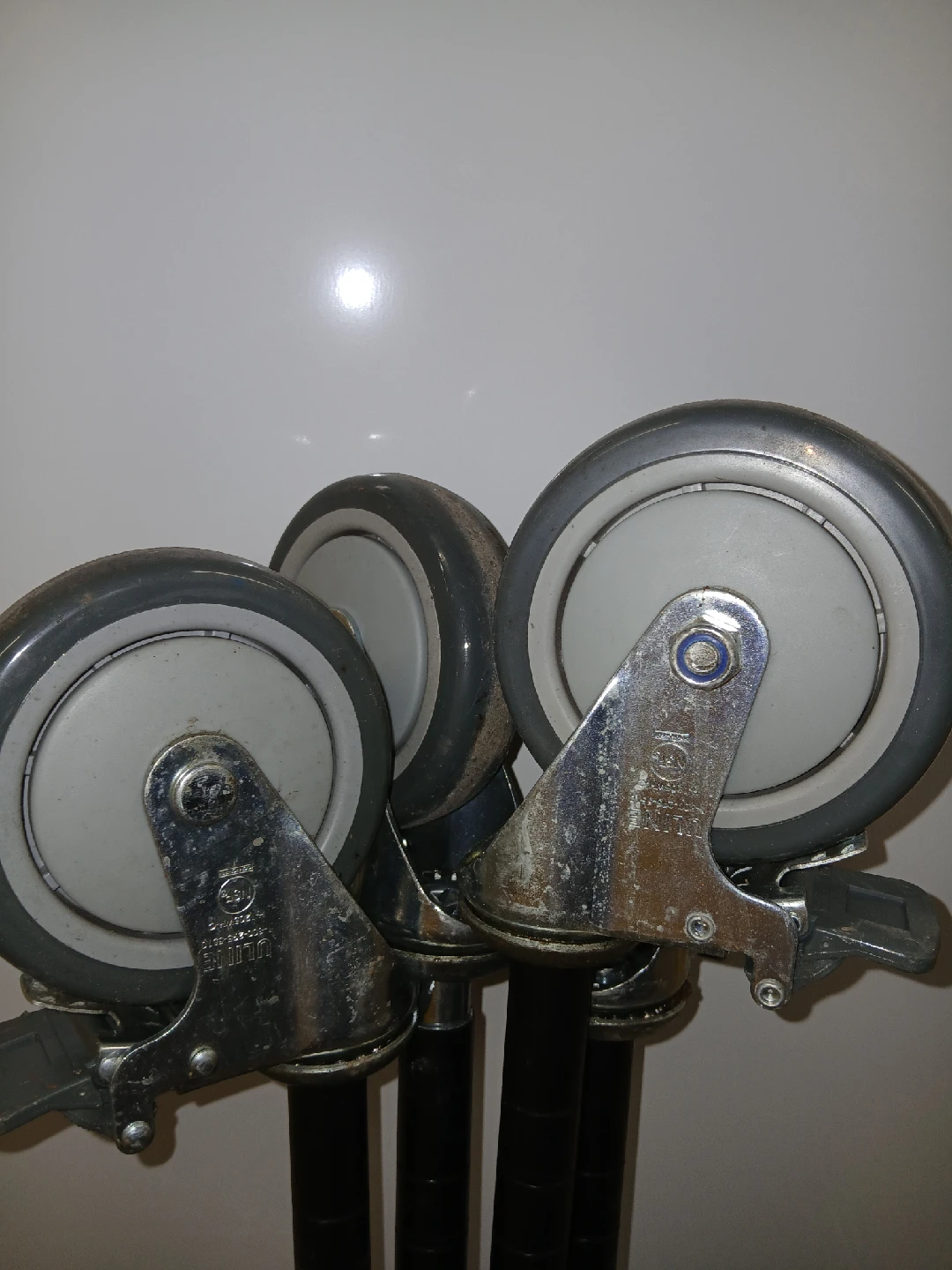 Uline Black Wire Shelving Rack on Wheels - photo 3