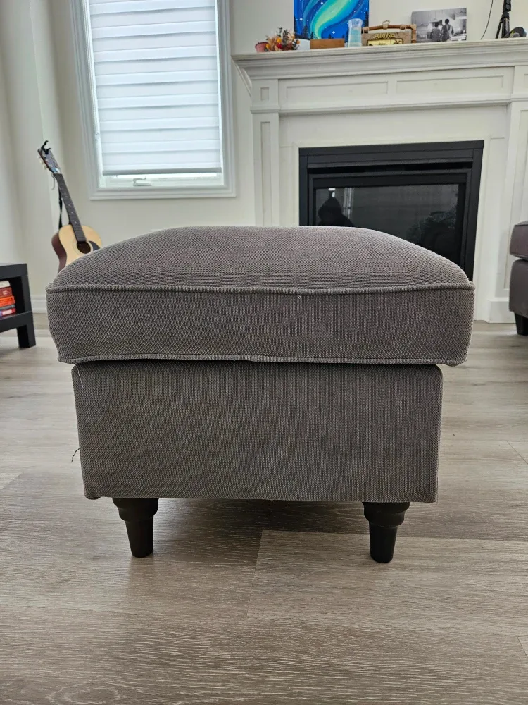 Grey Ottoman Bench with Storage image indicator(3)