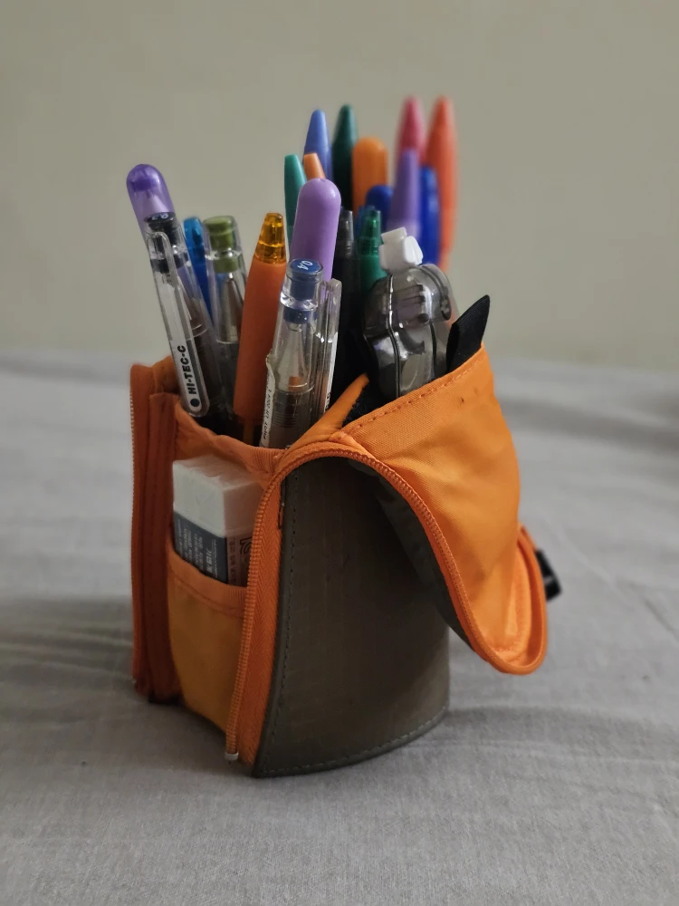 Orange Pencil Case with Stationery - photo 4