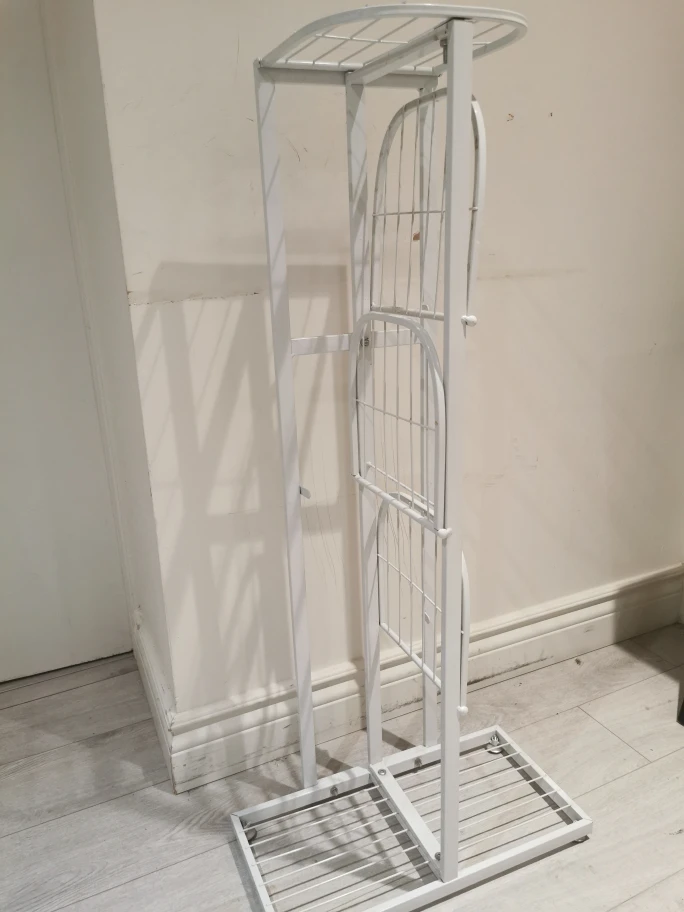 White Metal Plant Stand - photo 3