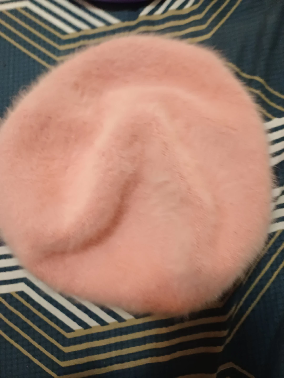 Pink Fuzzy Beret Hat - photo 3
