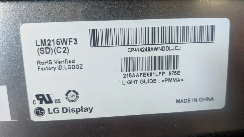 LG Display Panel LM215WF3 (SD)(C2) image indicator(3)