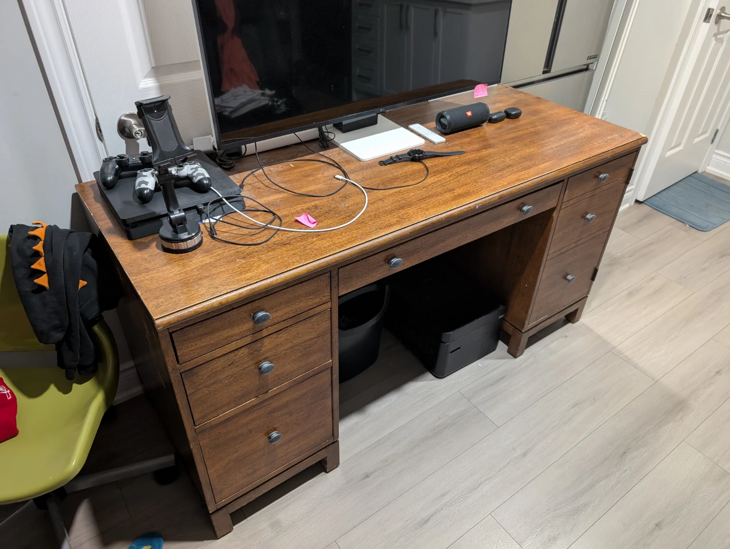 Wooden Desk with Drawers