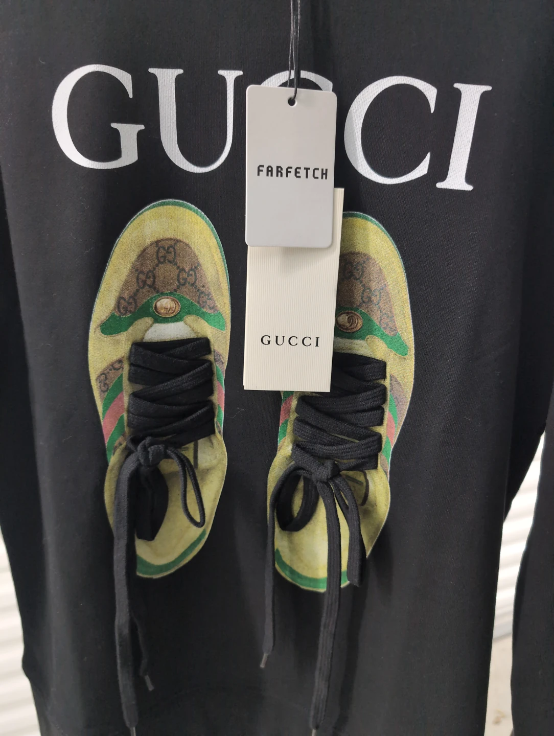 New Gucci Black Sweatshirt with Shoe Print - photo 2