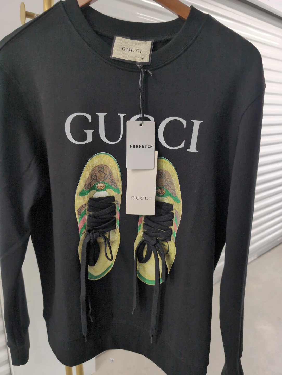 New Gucci Black Sweatshirt with Shoe Print - photo 3