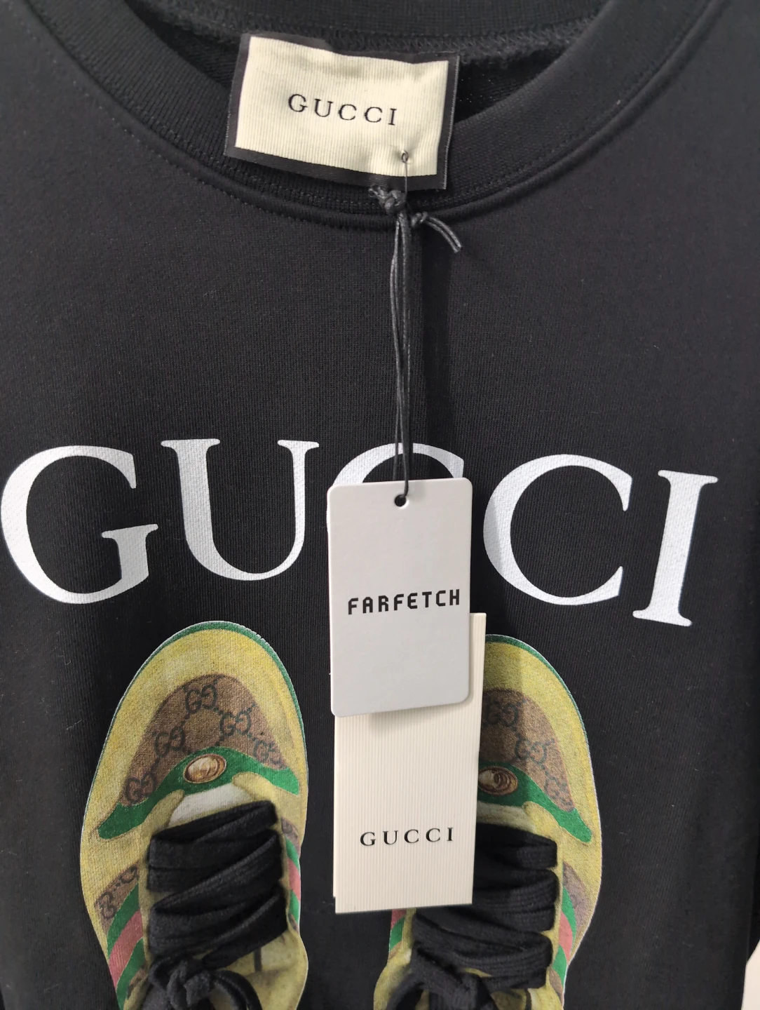New Gucci Black Sweatshirt with Shoe Print - photo 4