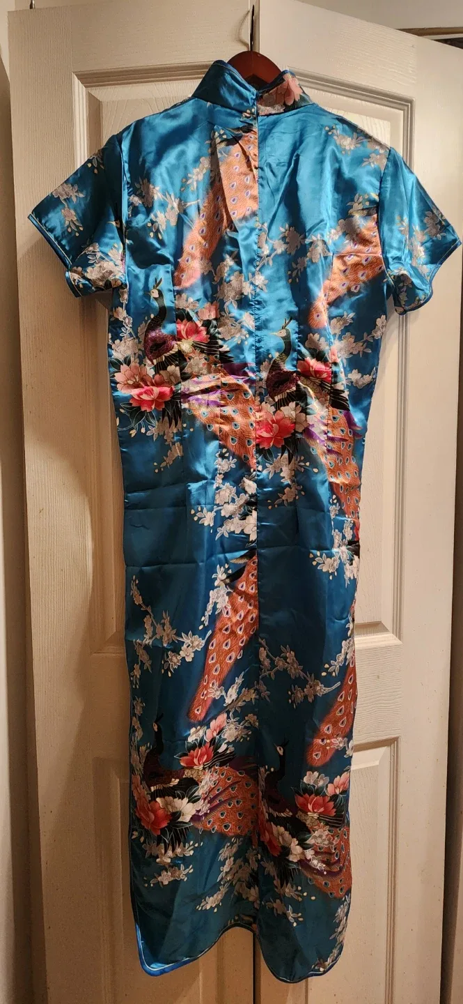 Floral Peacock cheongsam-Large image indicator(3)