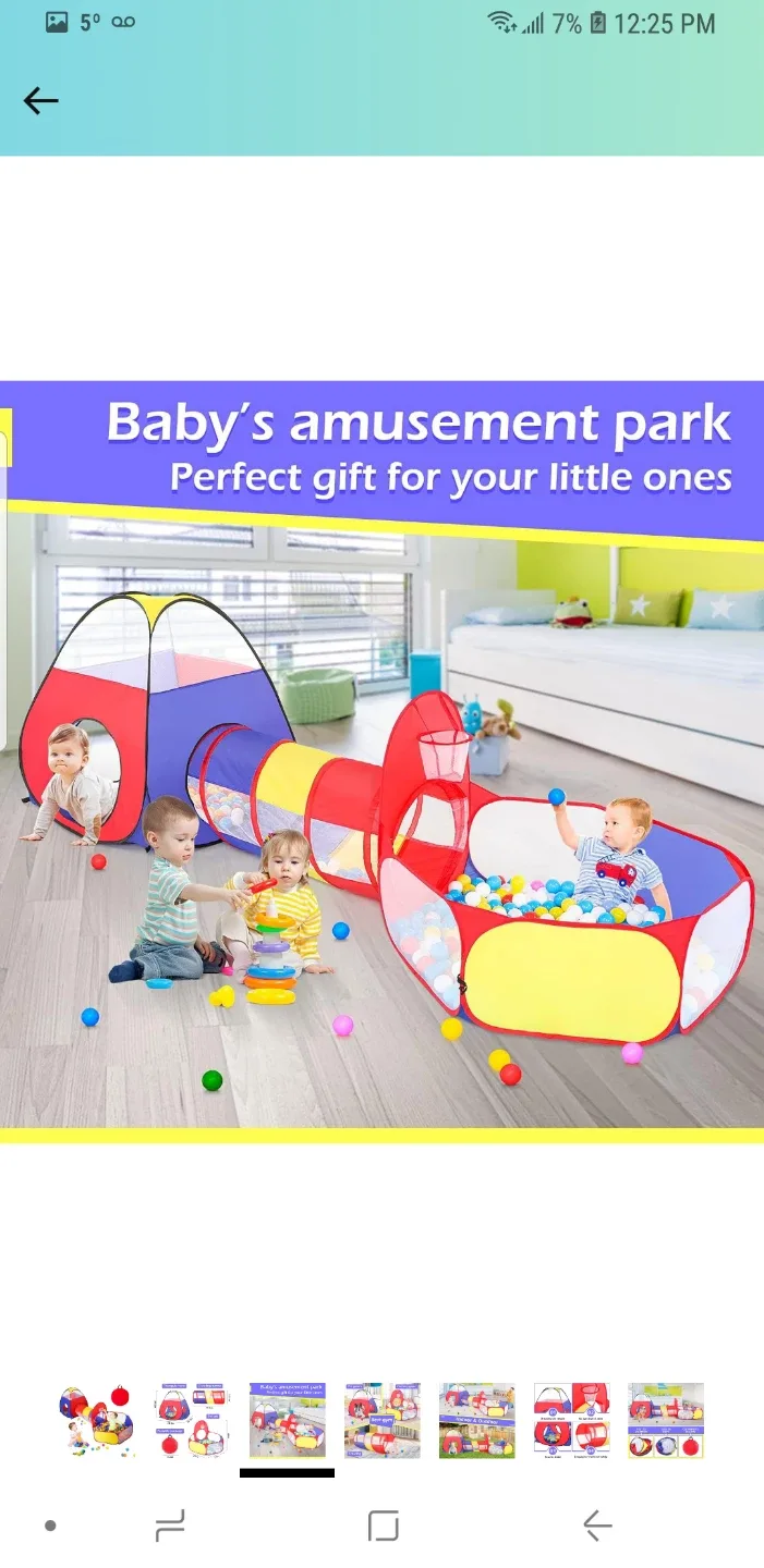 Baby's Amusement Park Play Tent with Tunnel & Ball Pit image indicator(3)