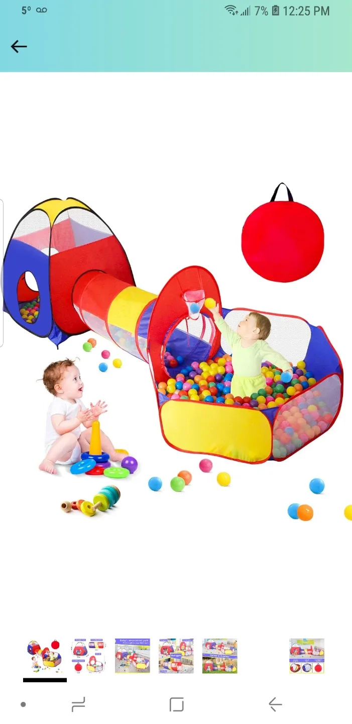 Baby's Amusement Park Play Tent with Tunnel & Ball Pit image indicator(7)