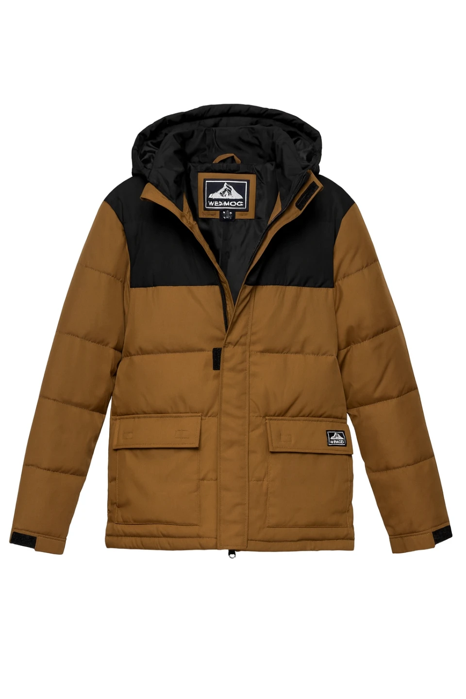 WesMog Brown & Black Puffer Jacket