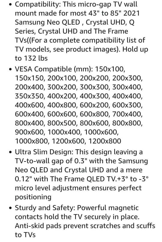 Micro-Gap TV Wall Mount 43"-85" image indicator(4)