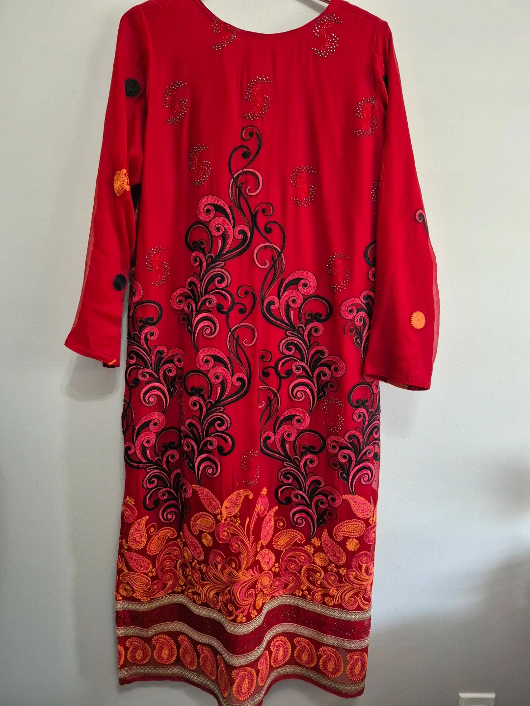 Red Embroidered Shalwar Kameez image indicator(2)