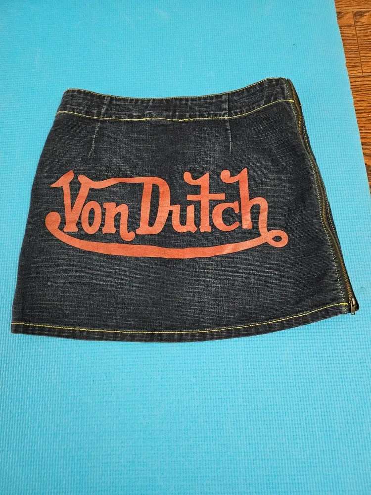 Von Dutch Denim Mini Skirt - Size M