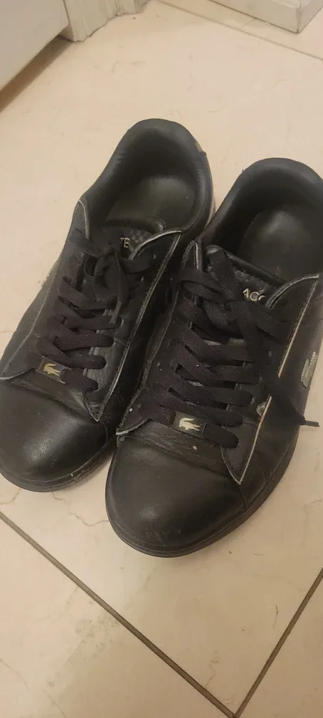 Lacoste Carnaby Evo 0721 Black Sneakers - Size 7