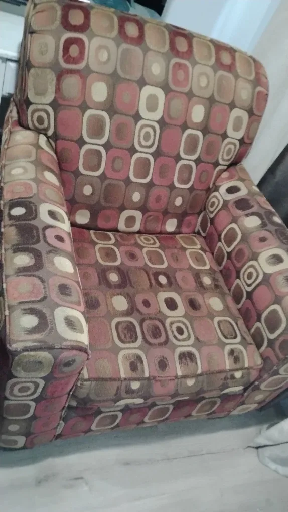 Patterned Armchair - Blue & Pink