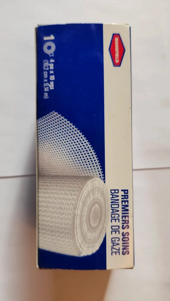 Mansfield Premiers Soins Gauze Bandage 4" x 10 yds