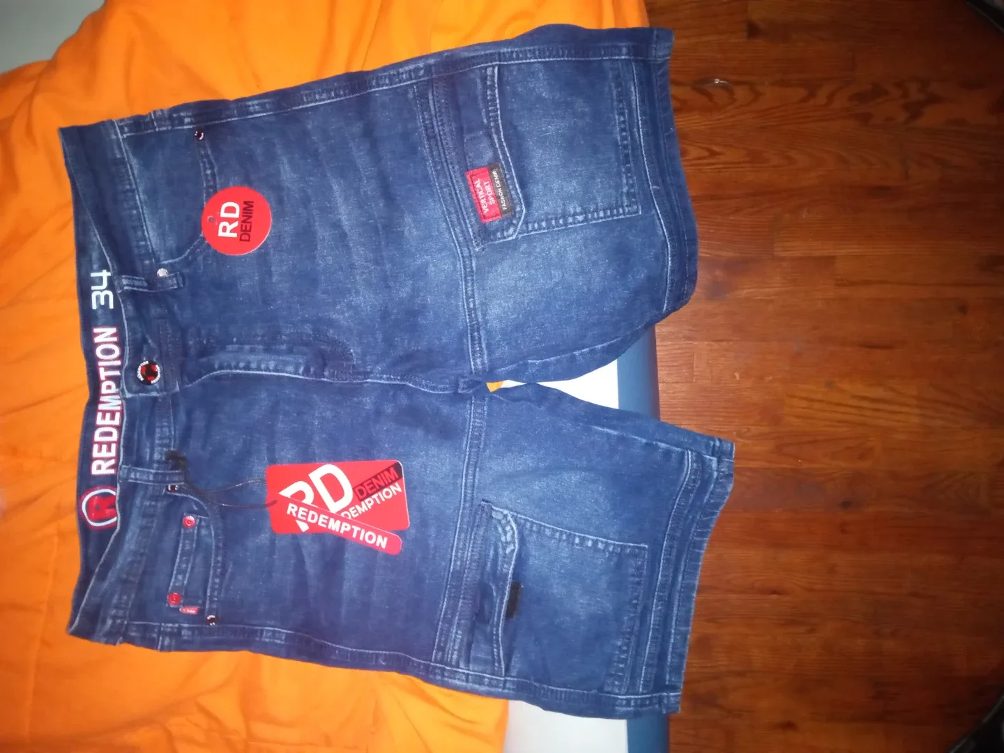 New "RD Redemption Denim Shorts Size 34 image indicator(2)