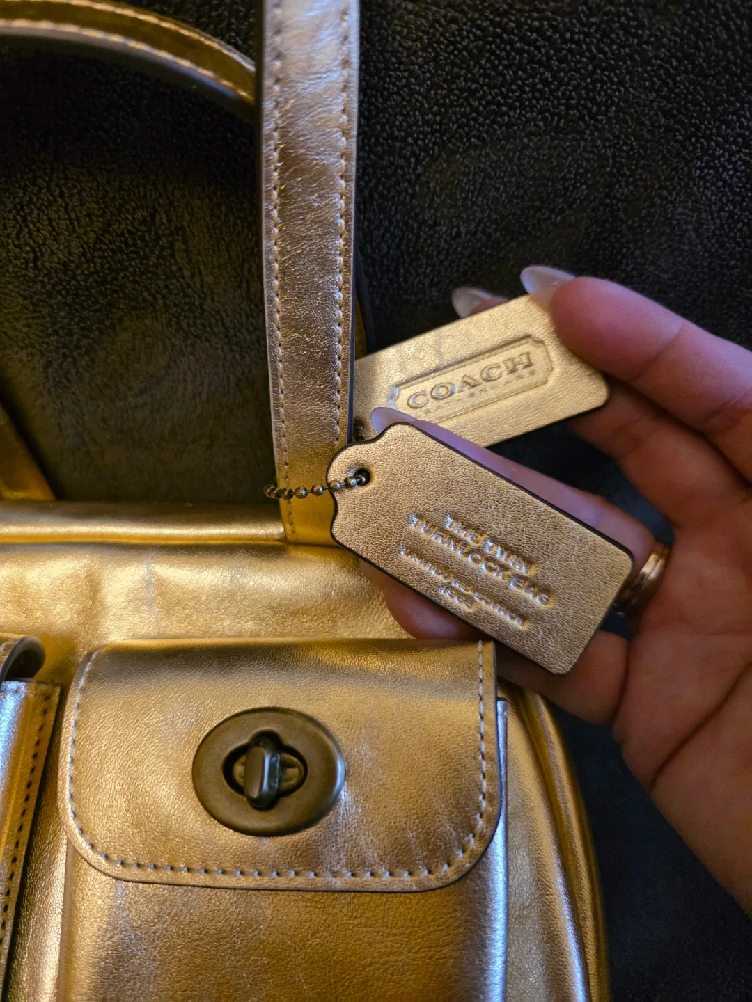 Limited Edition Coach Bag: Twin Turnlock  In Light Gold image indicator(3)