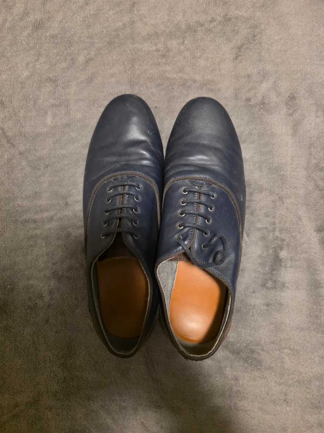 Blue Leather Dress Shoes thumbnail