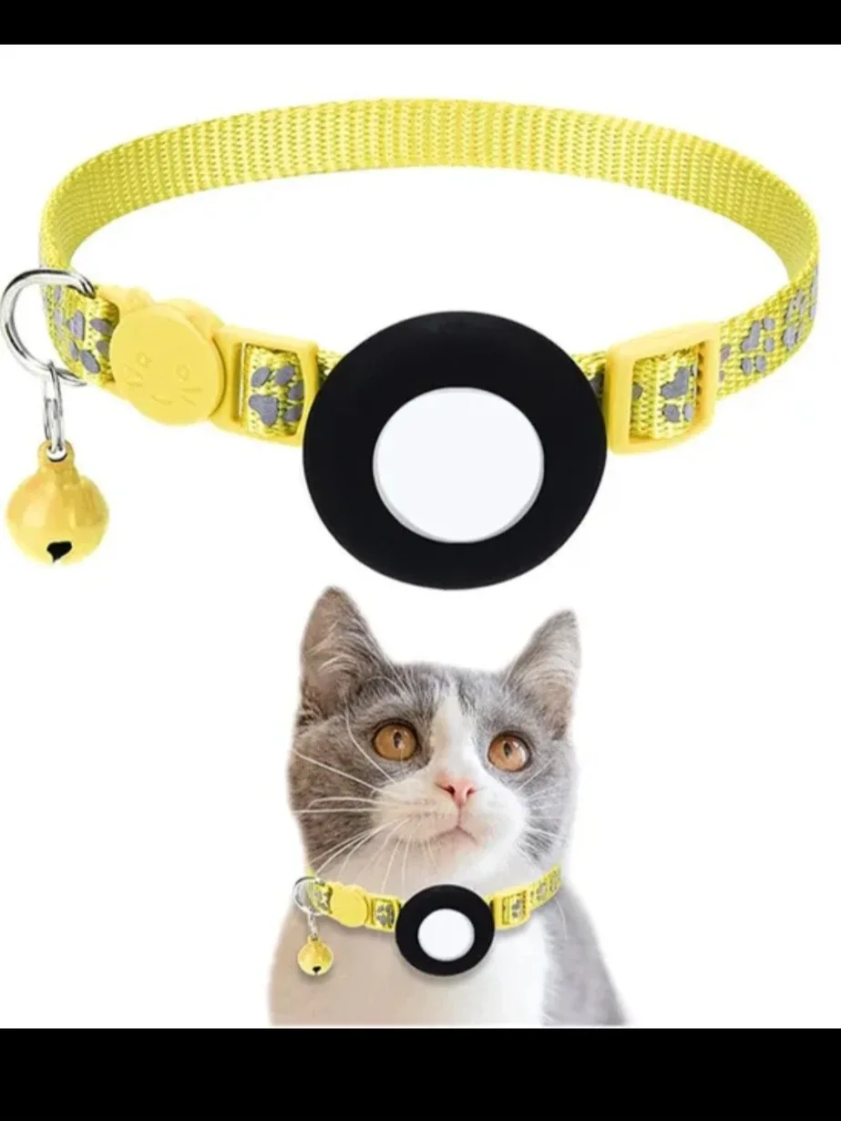Cat Collar with Bell & AirTag Holder