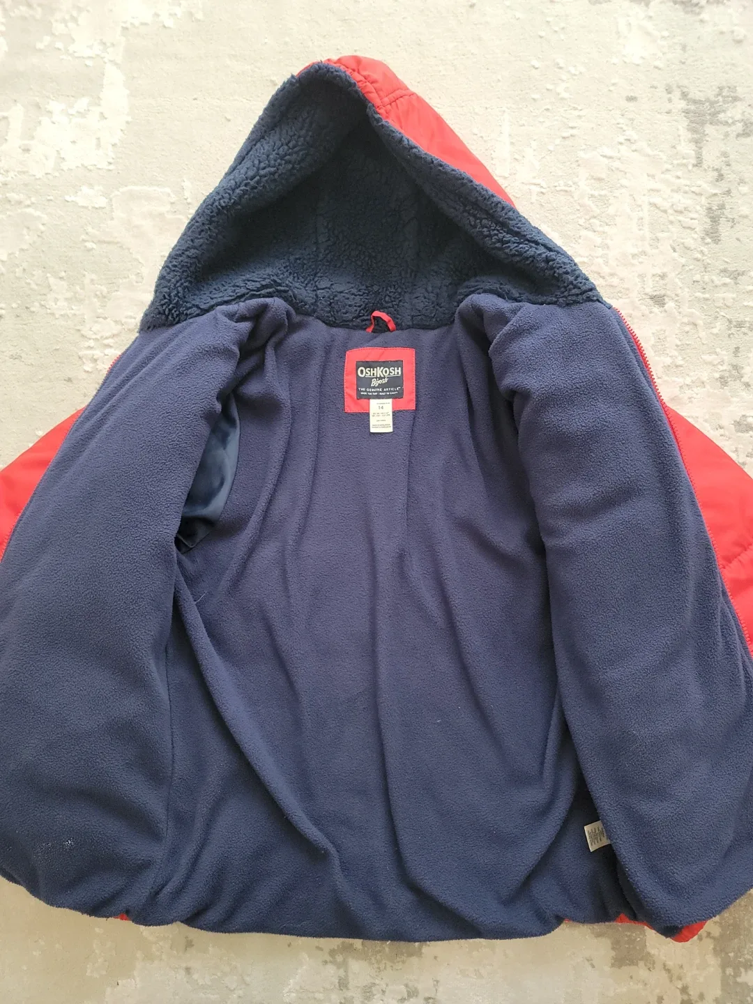 OshKosh B'gosh Red Puffer Jacket Size 14Y image indicator(2)