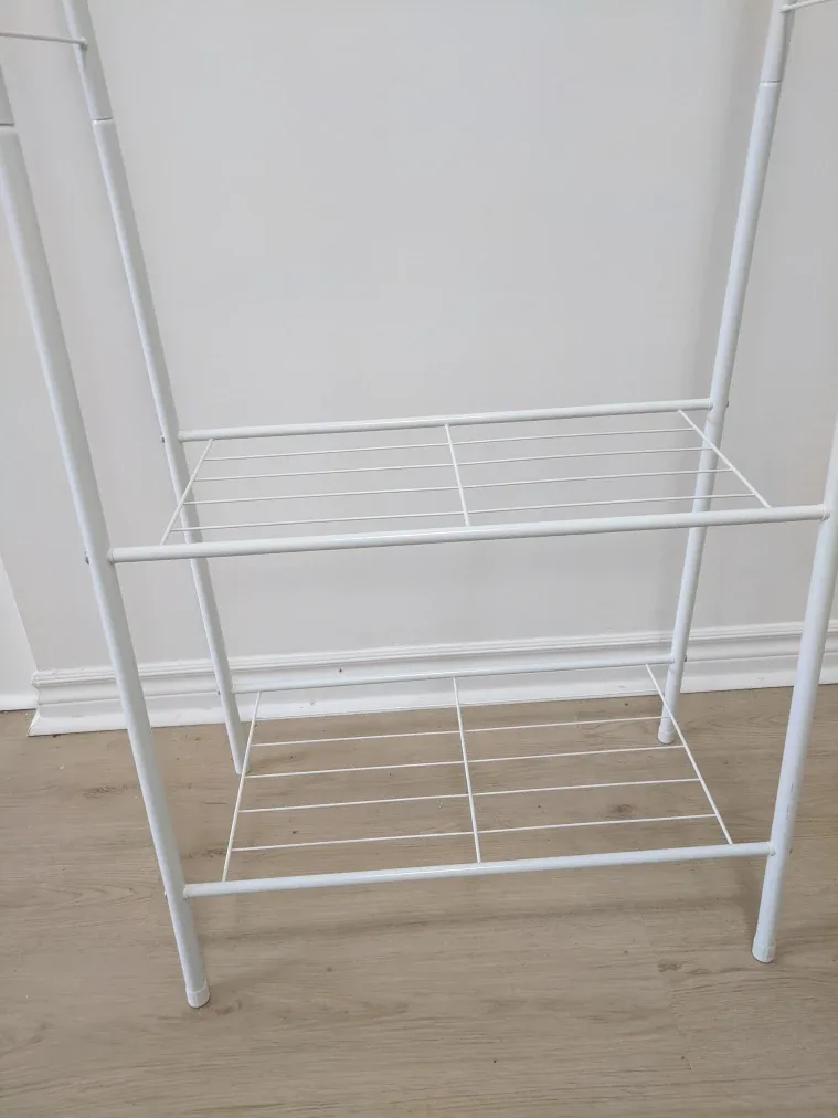 White Metal Garment Rack image indicator(4)