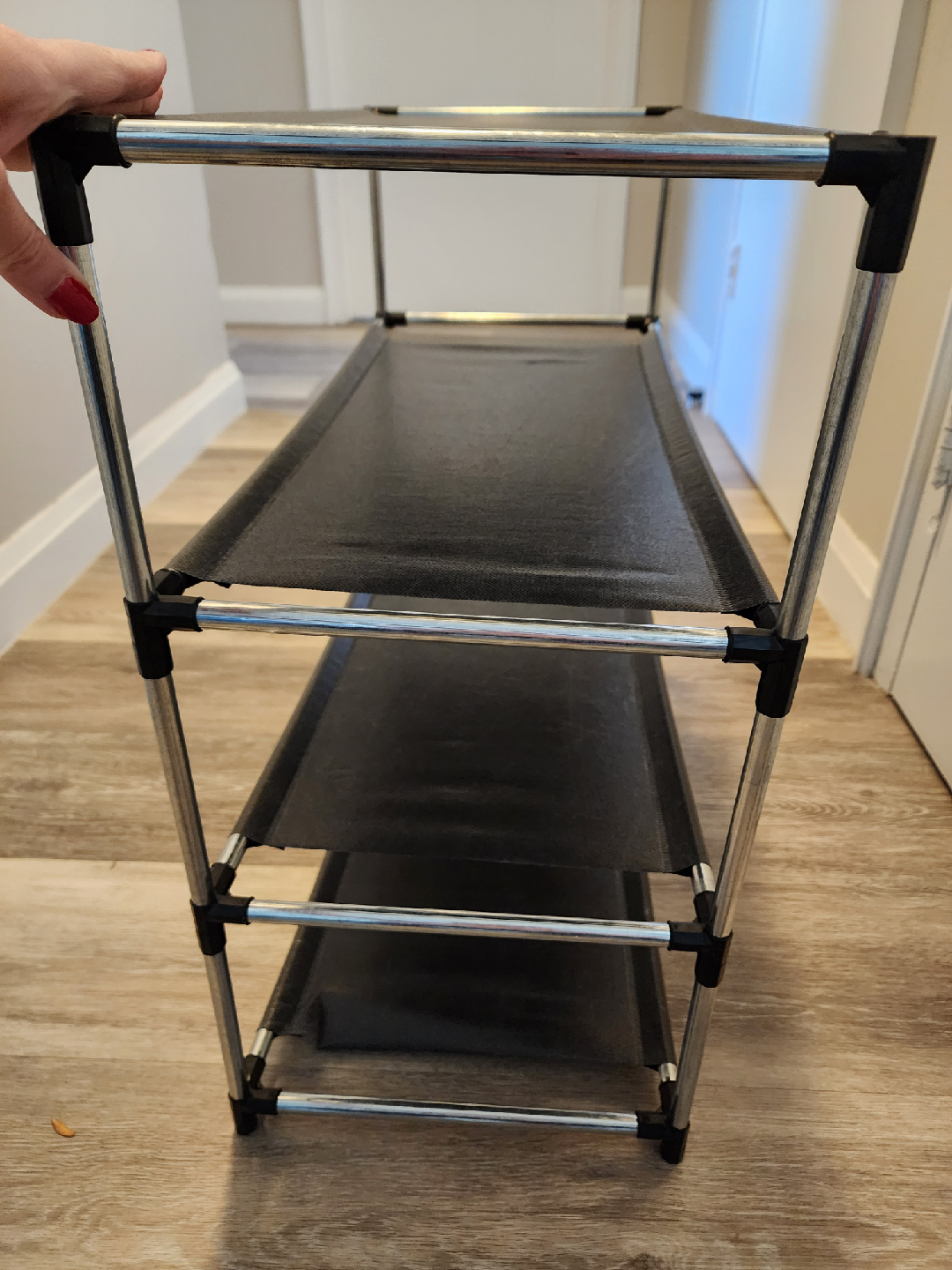 4-Tier Shoe Rack - Black - photo 4