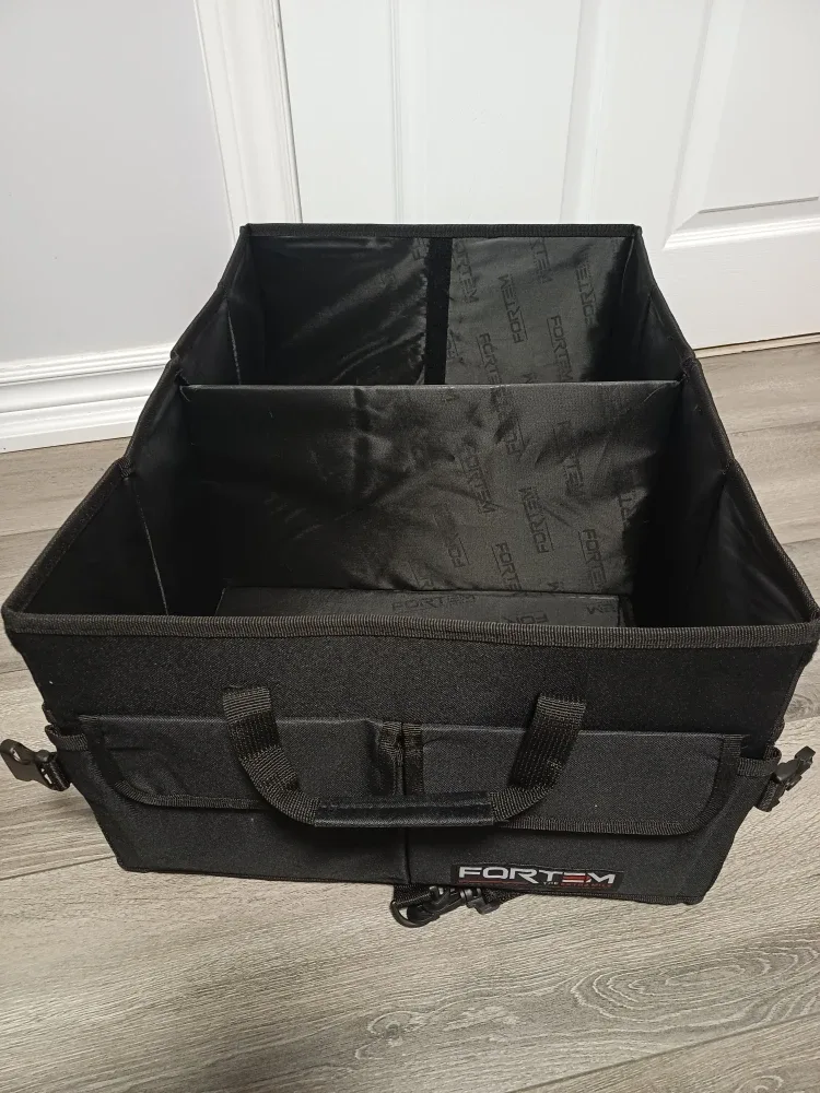 FORTEM Black Collapsible Car Trunk Organizer image indicator(5)