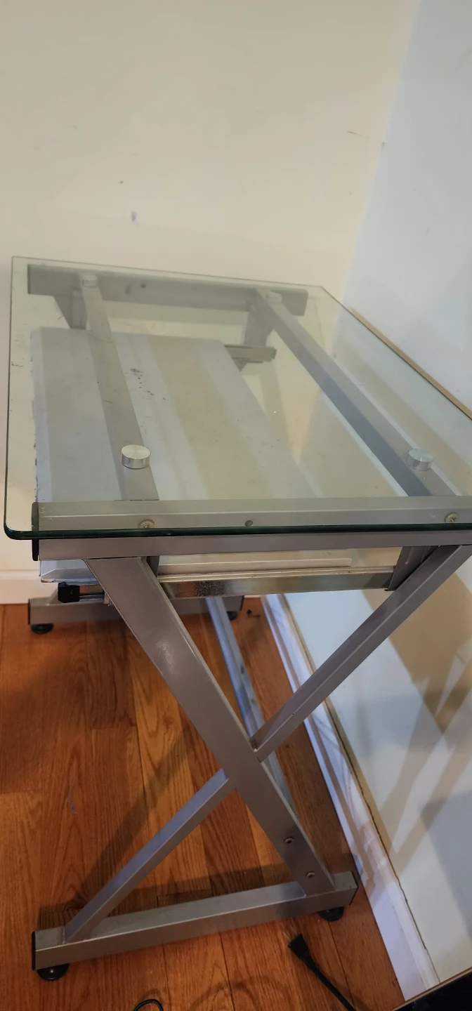 Glass Top Computer Desk - photo 5