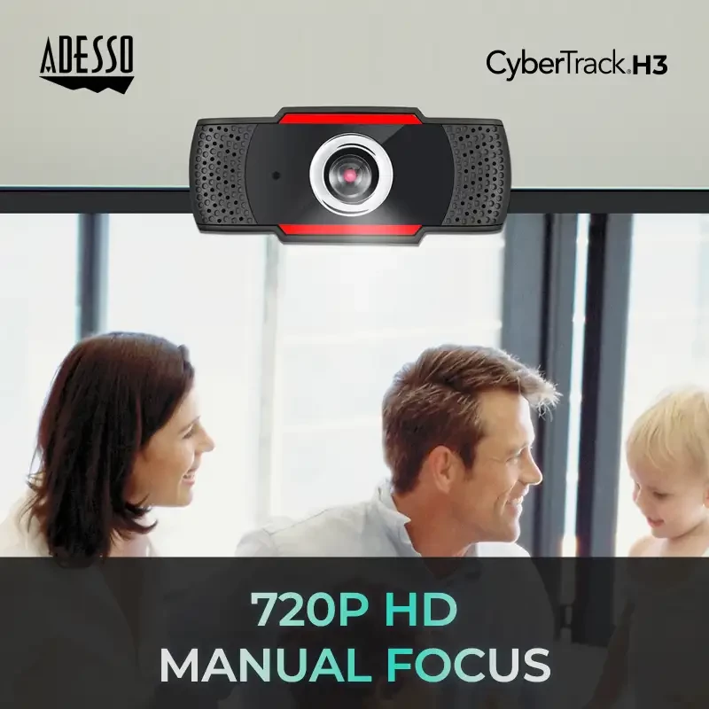 Adesso CyberTrack H3 Webcam - 720P HD