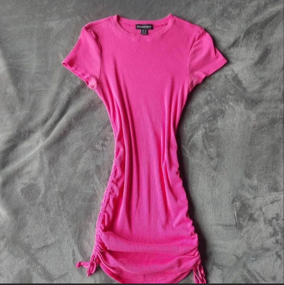 Streetwear Society Pink Ribbed Dress - XL