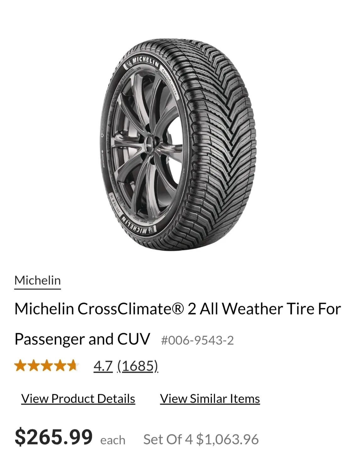 Michelin CrossClimate 2 All Weather Tire 225/65R17 image indicator(3)