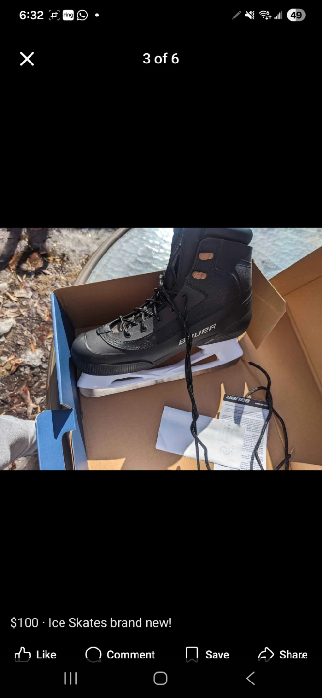 New Bauer Ice Skates - photo 3