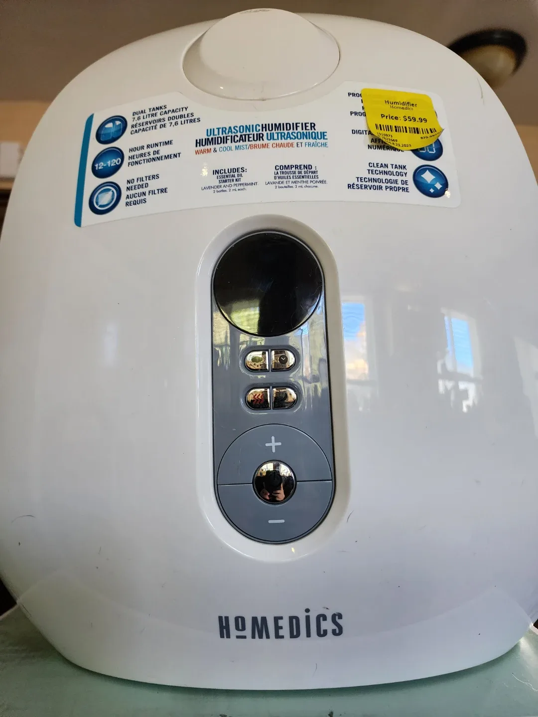 Homedics Ultrasonic Humidifier