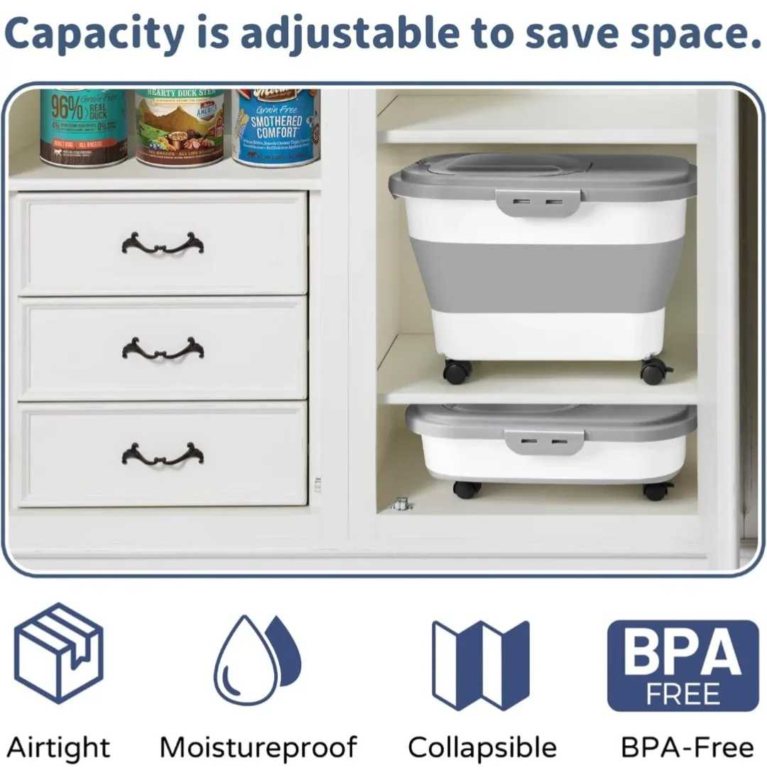 Adjustable Collapsible Pet Food Container image indicator(4)