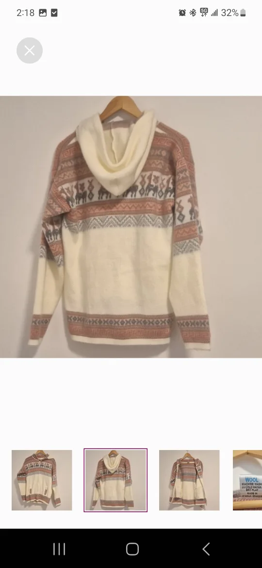 Yari Artesanias Wool Zip Hoodie - Size M image indicator(2)