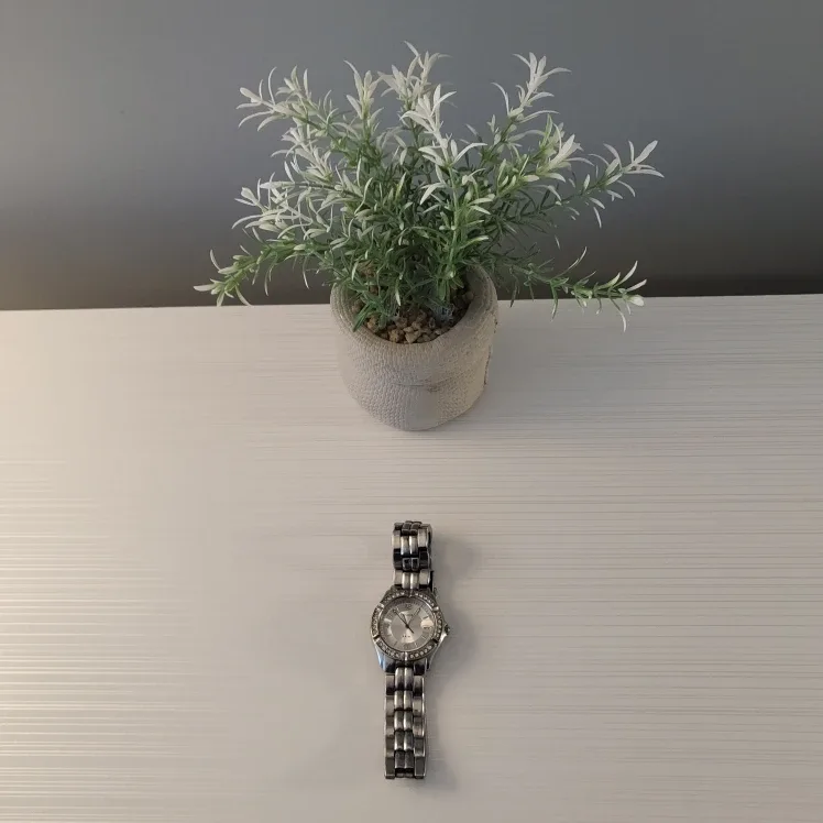 Gently Used! Guess Silver Finish Crystal Watch - Quick Pickup!🚀 image indicator(3)