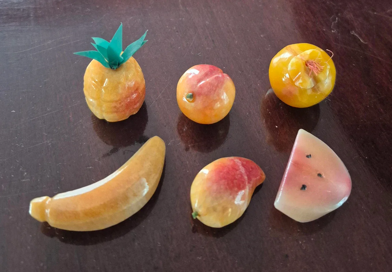 Vintage Italian Alabaster Marble Stone Fruit & Vegetables image indicator(3)