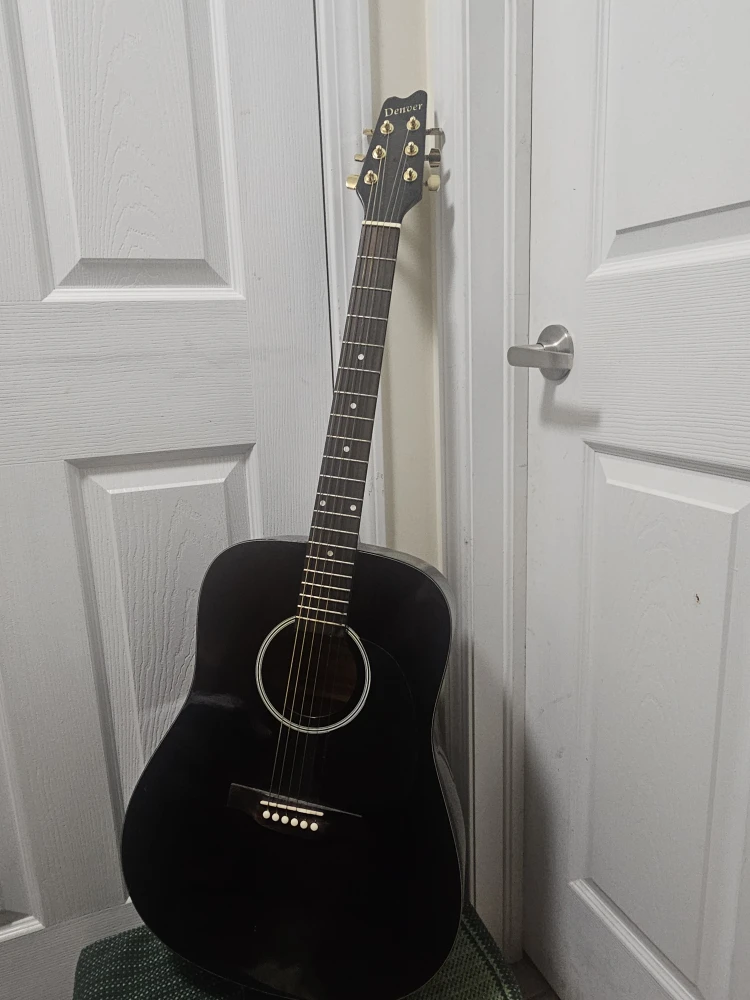 Denver Black Acoustic Guitar