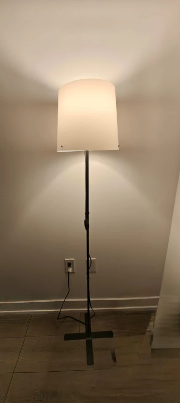 Floor Lamp with White Shade