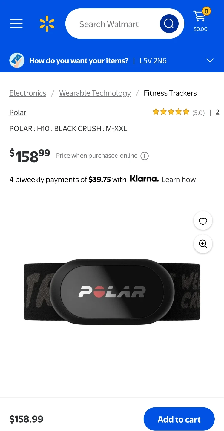 Polar H10 Heart Rate Sensor - M-XXL