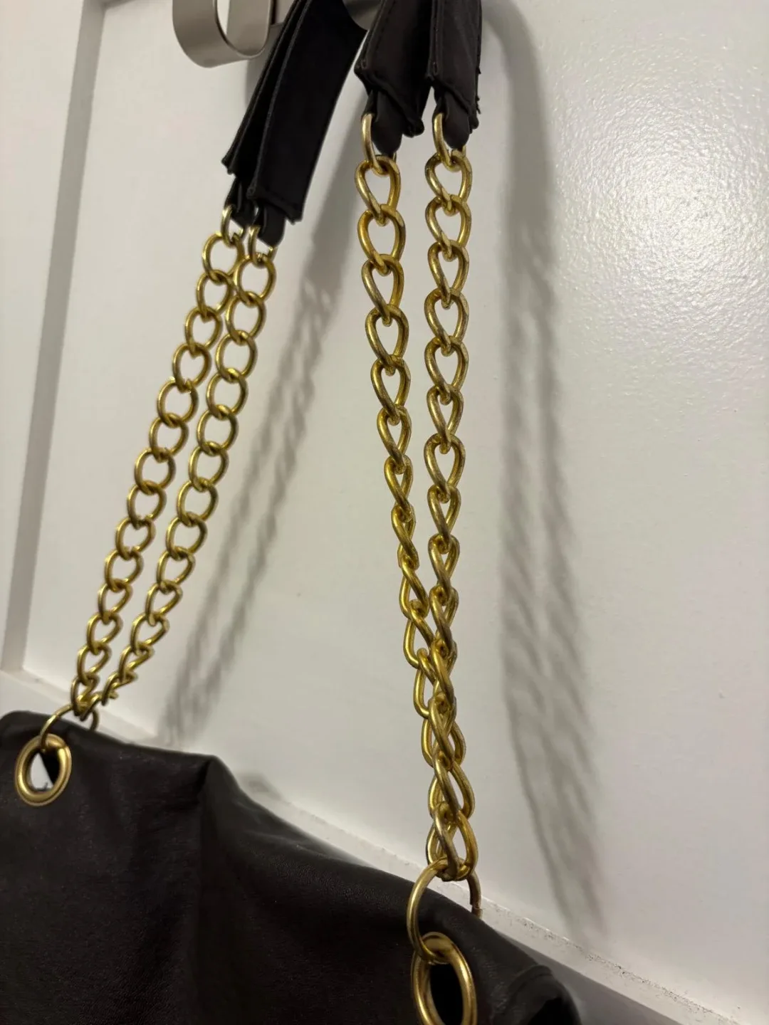 Brown Leather Chain Bag image indicator(3)