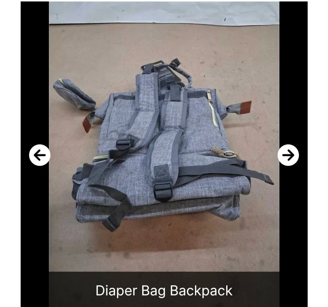 New Large Diaper Bag Backpack - Grey image indicator(3)