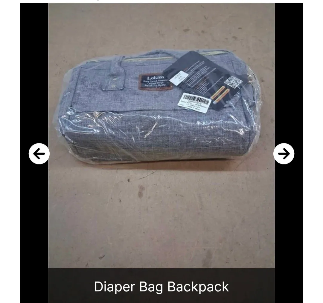 New Large Diaper Bag Backpack - Grey image indicator(5)